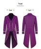 Manteau queue-de-pie médiéval 2022 avec bordure dorée pour Halloween