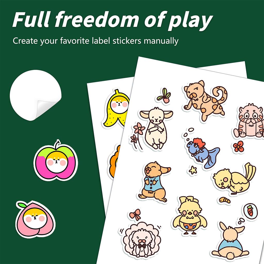 80 Sheets Clear Sticker Paper For Inkjet Printer - Glossy Printable Vinyl Sticker Paper Decal