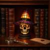 Lâmpada Chapéu de Bruxa Yousheng, Luz LED de Chapéu de Bruxa Vitral, Luminária de Mesa de Halloween com Brilho Quente, Luz Noturna Decorativa Gótica de Bruxa para Quarto, Lareira, Estante