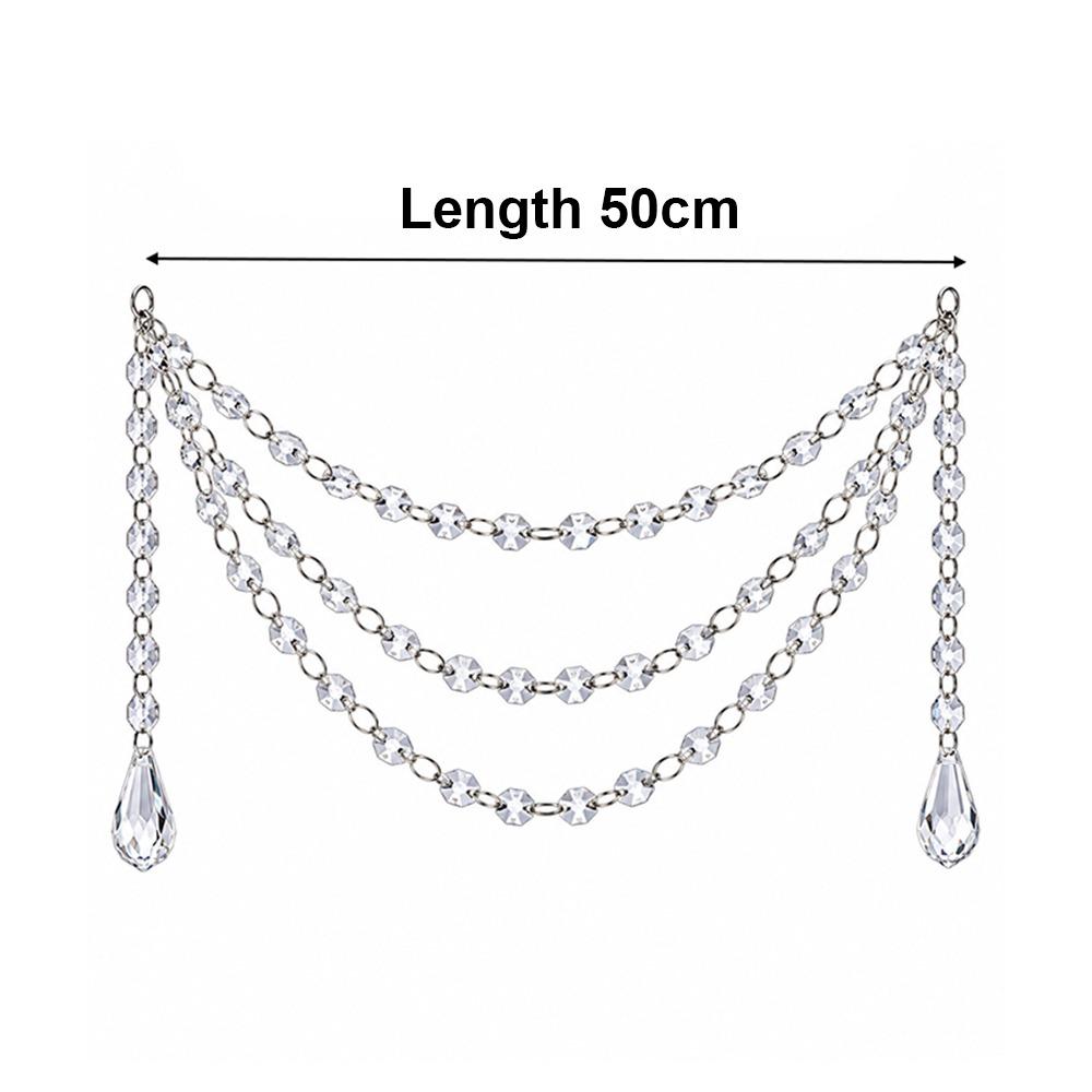 Clear Christmas Tree Hanging Pendant Crystal Bead Christmas Tree Garland Holiday