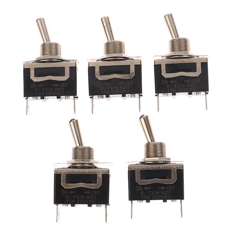 5Pcs Heavy Duty Car Boat Rocker Toggle Switch 15A 250V 2Pin Spst On/Off Rocker Switches With Waterproof Boot Spst Rocker Switch
