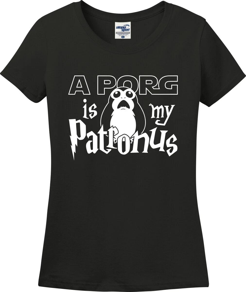 A Porg Is My Patronus Funny Missy Fit Ladies T-Shirt (S-3X) L