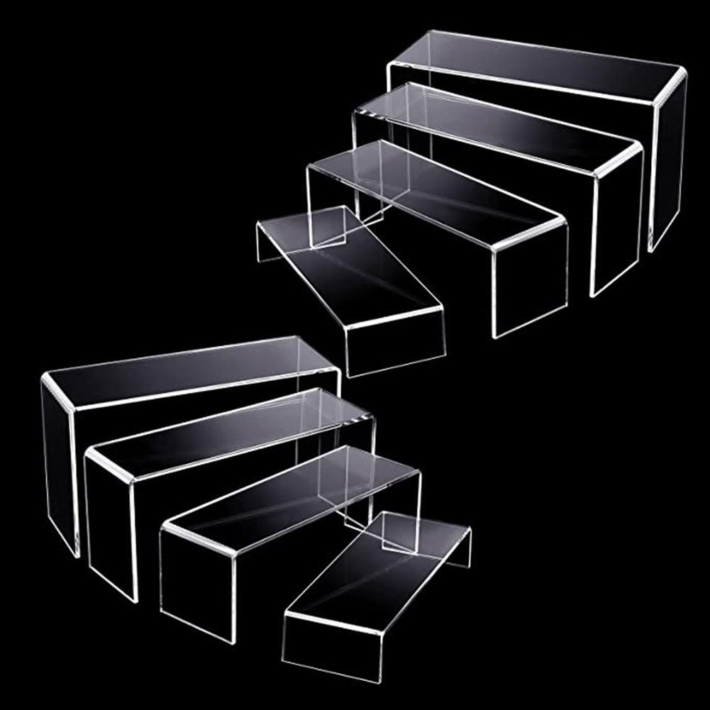 2026 New Hot Sale DECOR Display Stands Holder 5pcs/set Acrylic Clear Polishing Cutting Jewelry Showcase Rack S/M/L/XL