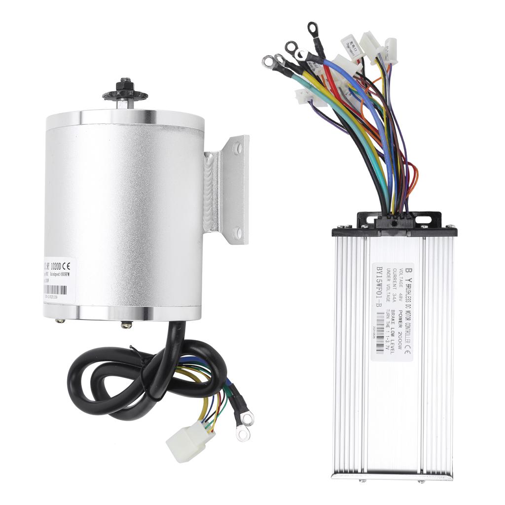 48V 2000W Bürstenloser Motor mit Controller 3 Geschwindigkeiten Rückwärtsgas Elektroroller-Kit