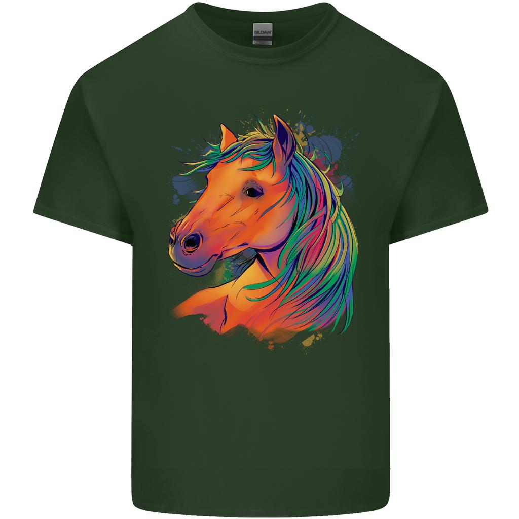 Horse Head Equestrian Unisexs Light Cotton TShirt