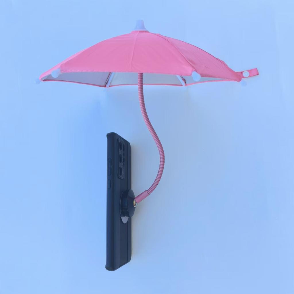 Magnetický mobilní telefon Sluneční clona Mini deštník Univerzální otočný Kovová měkká rukojeť Měkká tyč Speciální Malý deštník 24cm