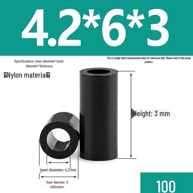 Nylon Wear-Resistant Hollow Cylindrical Spacer Sleeve and Bearing Bushing