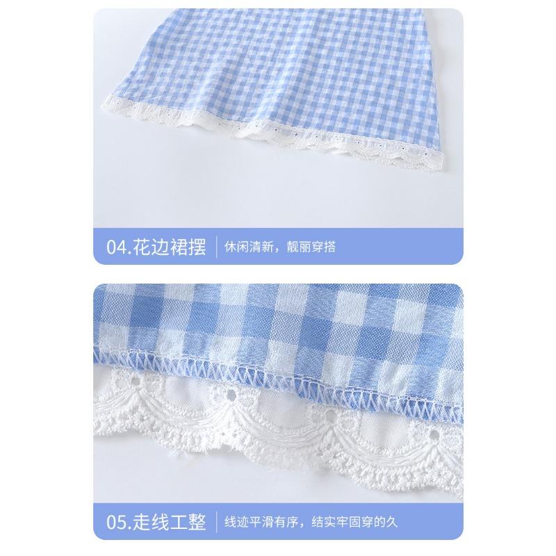 Sweet Doll Collar Sleeveless Summer Girls Dress Kids Children Casual Clothing
