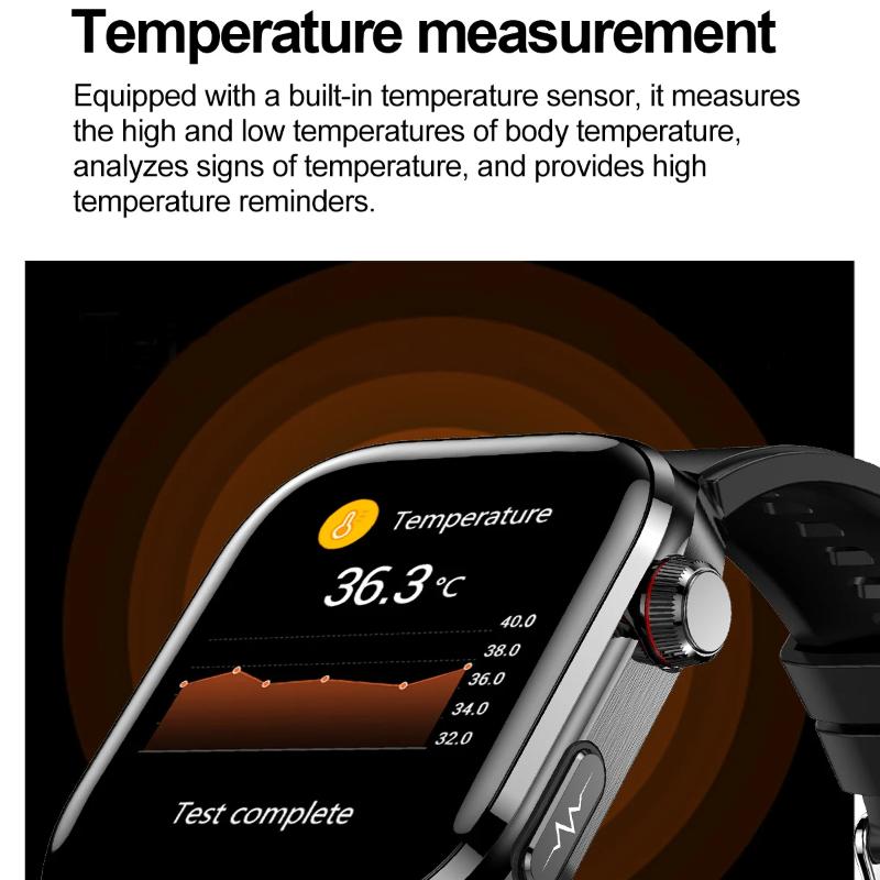 2025 Neue Mikro-Körperuntersuchung Smartwatch für Männer Harnsäure Körperfett Fünf Organe Gesundheitsuhren Bluetooth Anruf Smartarmband