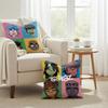 G-Gorillazs Hip Hop Anime Cushion Cover Natural Linen Organic Fabric Double-Sided Printing Sofa Home Decor Gift Pillow Cover