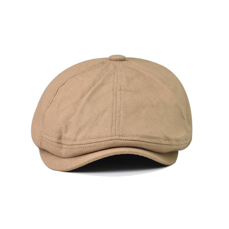 Solid Color Casual Cotton Beret Hat Women Breathable Travel Cap Summer Spring