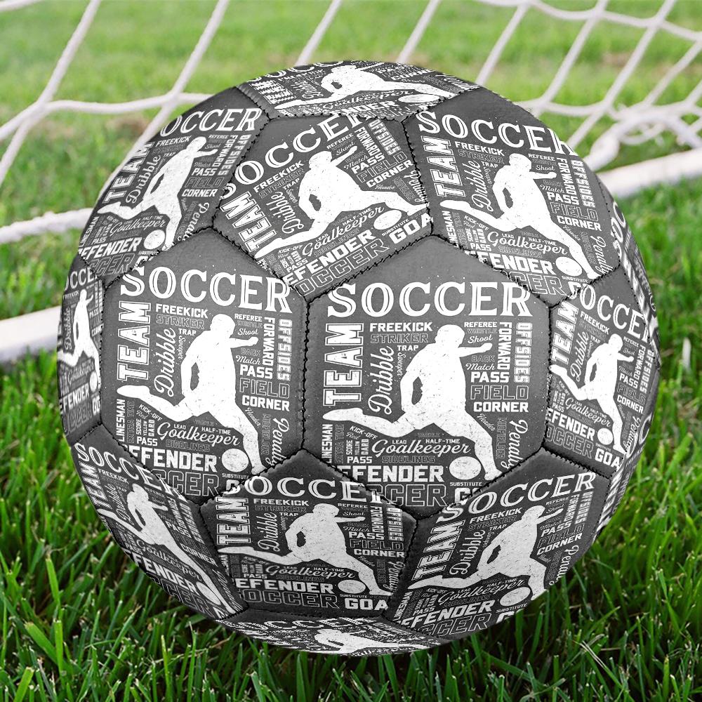 Fußball-Thema Größe 5 Fußball, Geeignet für Indoor- und Outdoor-Spiele, ein Geschenk für jeden geeignet.