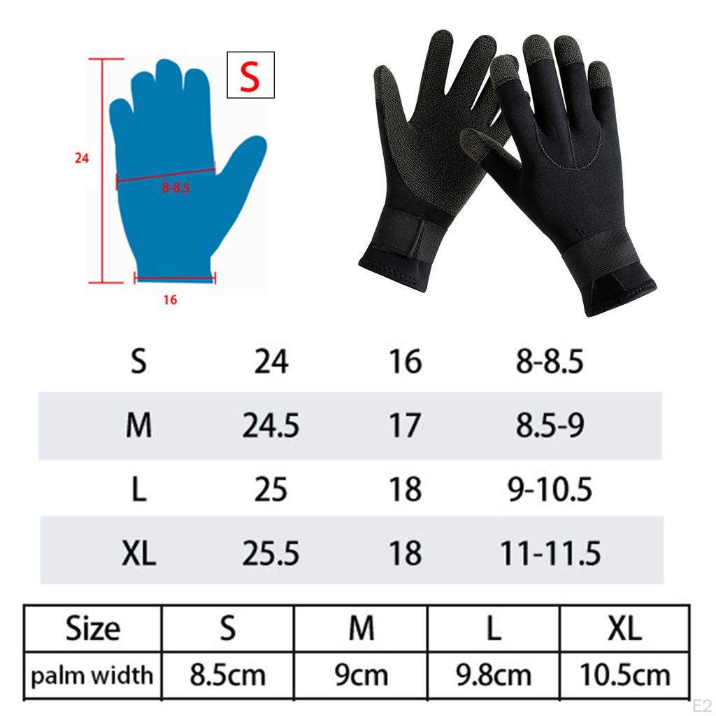 3mm Neoprene Gloves for Wetsuit Diving Anti Slip Warm Fishing