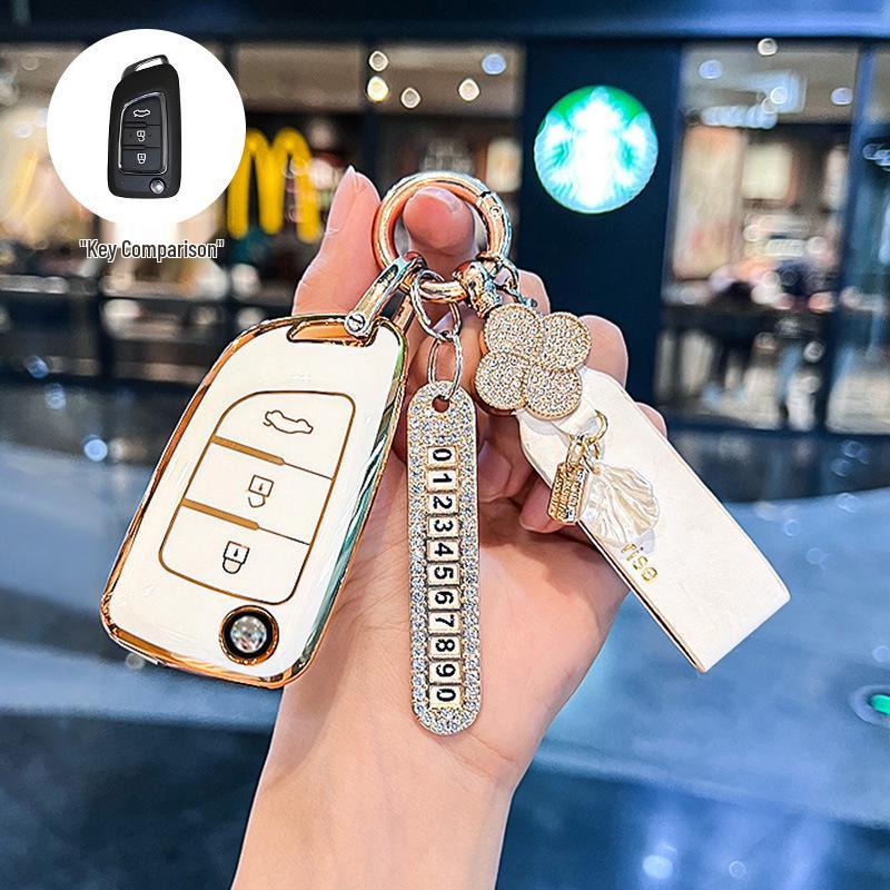 Stylish Key Case for Dongfeng Fengshen AX7, AX3, AX4, AX5, Fengdu MX5, A30 Car Models