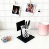 Creative Basketball Hoop Pen Holder Desktop Organizer With Base Space-Saving Decorative Accessory Home, School, Office Decor