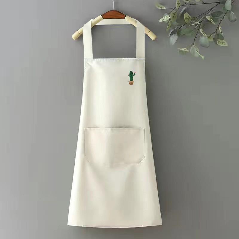 Unisex Waterproof Kitchen Apron with Large Pocket
