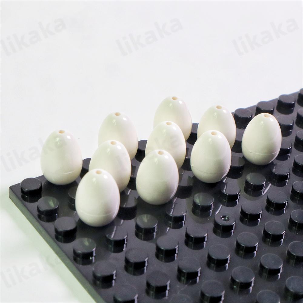 10pcs MOC Dinosaur White Egg Building Blocks Toy Accessories Creative Assembly Bricks Parts Toys for Kids Birthday Gifts