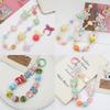 4pcs 25mm Acrylic Rabbit Bow Beads Charm for Necklace Keychain DIY Jewelry Craft Making