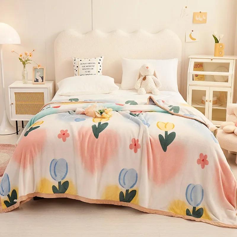 

Floral Fuzzy Blanket Blue Flowers Throw Blankets Decorative Soft Cozy Flannel Blanket For Home Bed Sofa Couch Chair Nap Blankets 120x200cm(47x79inch)