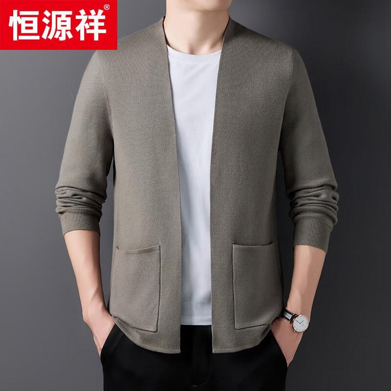 

Hengyuanxiang Men s Thick V-Neck Business Casual Cardigan 46122 2XL (185)