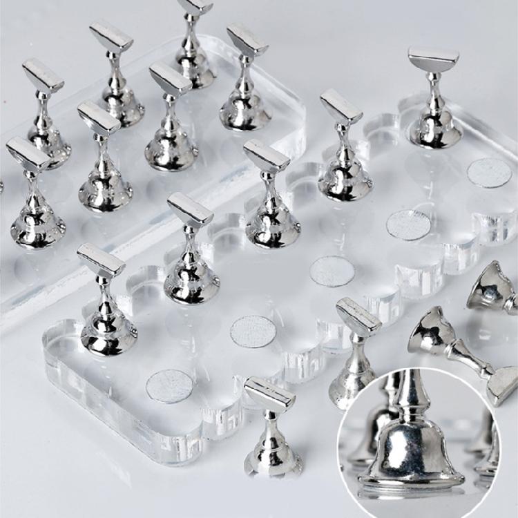 Acrylic Nails Art Practice Stand Magnetic Holder for Nail Tips Exercise Home Use