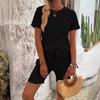 2026 European Bestseller: Women's Solid Color T-Shirt & Shorts Two-Piece Summer Casual Sports Suit