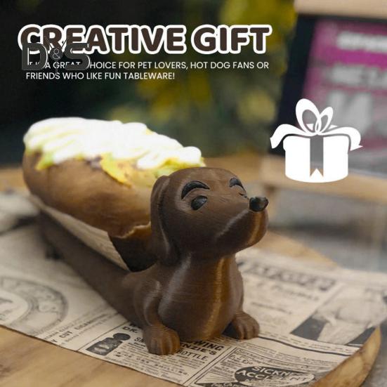Bandeja para Dachshund em forma de cachorrinho fofo Cachorro-quente Sushi Prato de servir Lanche Prato de servir Comida cozida Prato Presentes para amantes de Dachshund