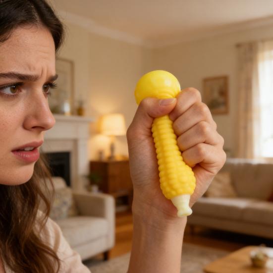 Simulated Corn Squeeze Toy Realistic Fake Corn Stress Relief Toy Office Desk Stretchy TPR Corn Fidget Toy Party Favors