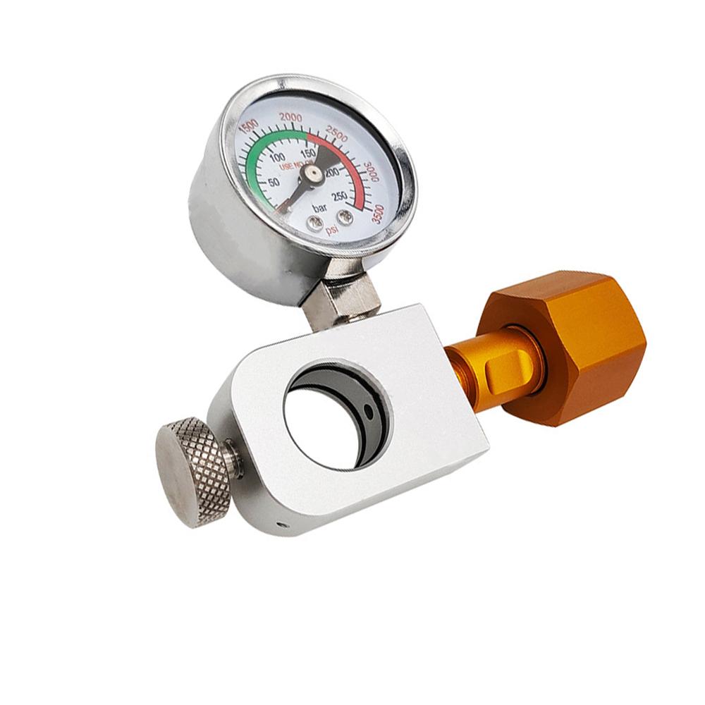 CGA320 Quick Connect Adaptor Refill Station with Pressure Gauge for Sodastream Art Terra Cylinder