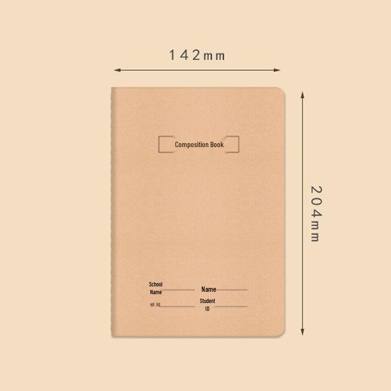 Kraft Paper 32k Primary School Lined Notebook for Reading, Language, and Math