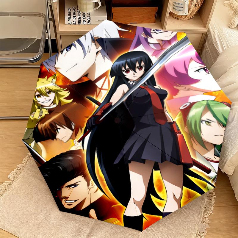 1 Stück Akame Ga Kill Schwert Automatischer Regenschirm - Geeignet für Reisen Outdoor Tragbarer Regenschirm Geburtstagsgeschenk Tägliche Notwendigkeiten