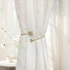 Minimalist Gold Sun & Moon Rhinestone Decor Adjustable Curtain Clip
