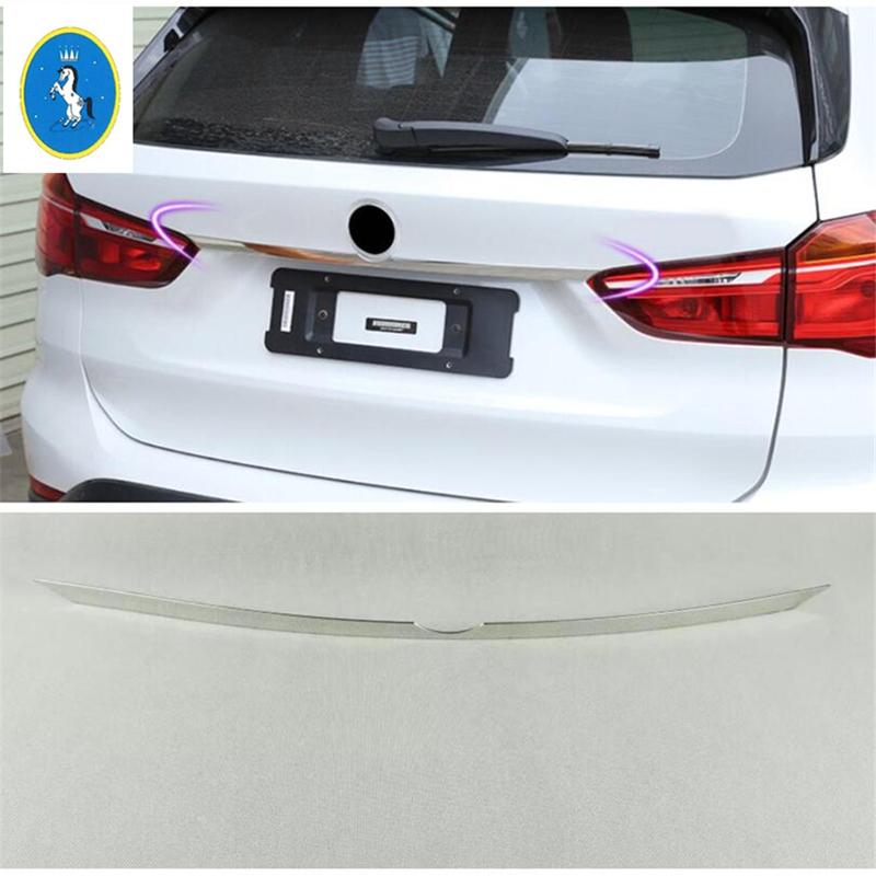 Car Accessories Rear Trunk Lid Cover Tailgate Trim Door Handle Molding Boot Garnish Bezel Cover Kit For BMW X1 F48 2016 -