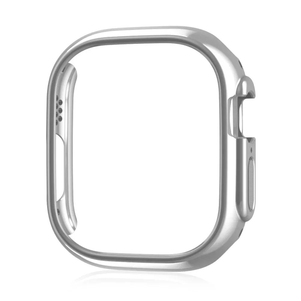 For Apple Watch 45mm 41mm 38mm 42mm 40mm 44mm Plated Skeleton Cover Hard PC Bumper Case Frame for IWatch SE 8 7 6 5 4 3 2 1 Case