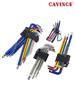 Industrial Color Hex Wrench Set: Chrome Vanadium Ball Head, Torx, Phillips, Star, Medium-Long, Foldable, Multi-Purpose.