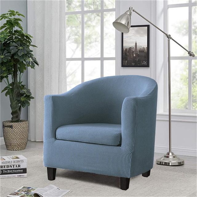 Husa de canapea cu arc din fleece polar, huse elastice pentru canapea club pentru living, husă pentru fotoliu tip tub cu huse de pernă detașabile