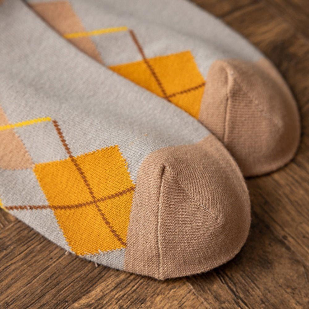 Rutiga knähöga strumpor Streetwear JK-strumpor Dammode Randiga rutiga strumpor Lolita