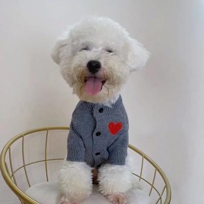 Adorable suéter de punto para perros y gatos, ropa protectora cálida de moda para otoño e invierno, abrigos para mascotas, chaquetas, marca de moda en stock