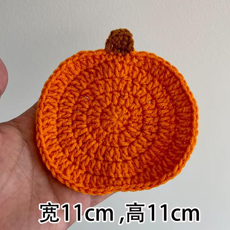 Finished product new cute wind ins small flower coaster placemat thermal insulation mat handmade wool crochet