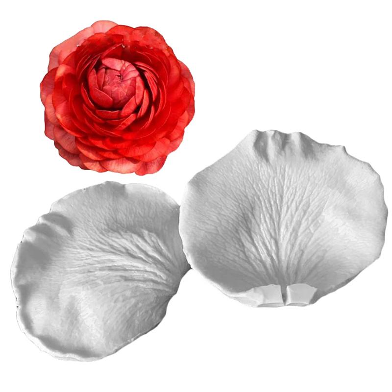 2 Pezzi Stampo Fiore per Torta in Silicone Fai da Te Stampo per Dolci Caramelle Fiore di Rosa Pasta di Zucchero