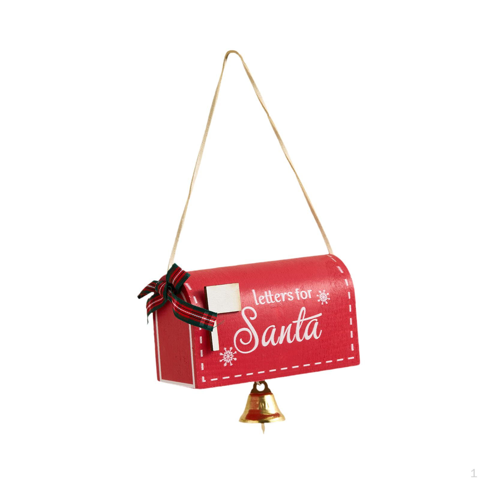 

Mailbox Christmas Tree Ornament Letters to Santa Xmas Post Box for Festival красный