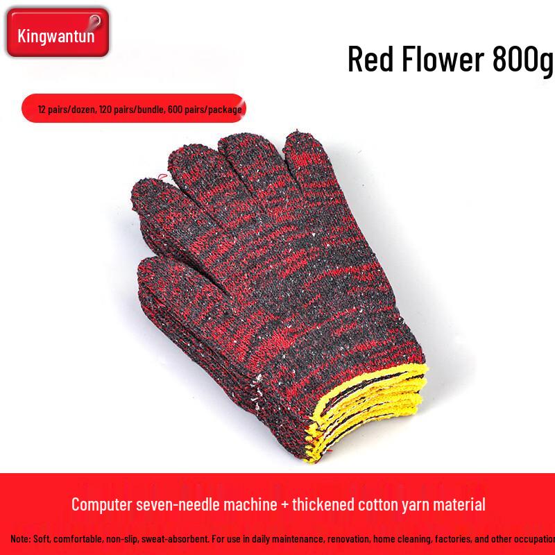 Jingwangrun Wear-Resistant Cotton Work Gloves