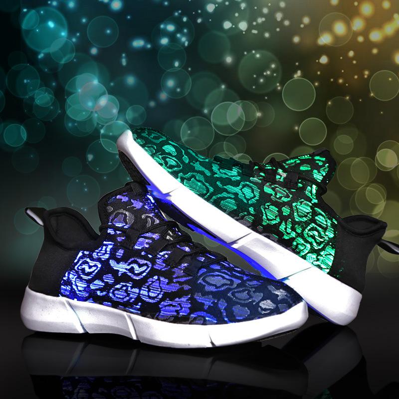 

Light shoes classmates spring and autumn new children s led charging luminous shoes children s shoes USB colorful light board shoes 25 чорний