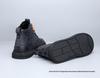 Men’s Retro High-Top Canvas & Leather Boots – Warm, Velvet-Lined, Lace-Up Casual Winter Shoes