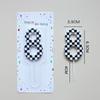 Checkerboard Number 0-9 Candle Birthday Party Decoration Black and White Checkered Card Number Candle
