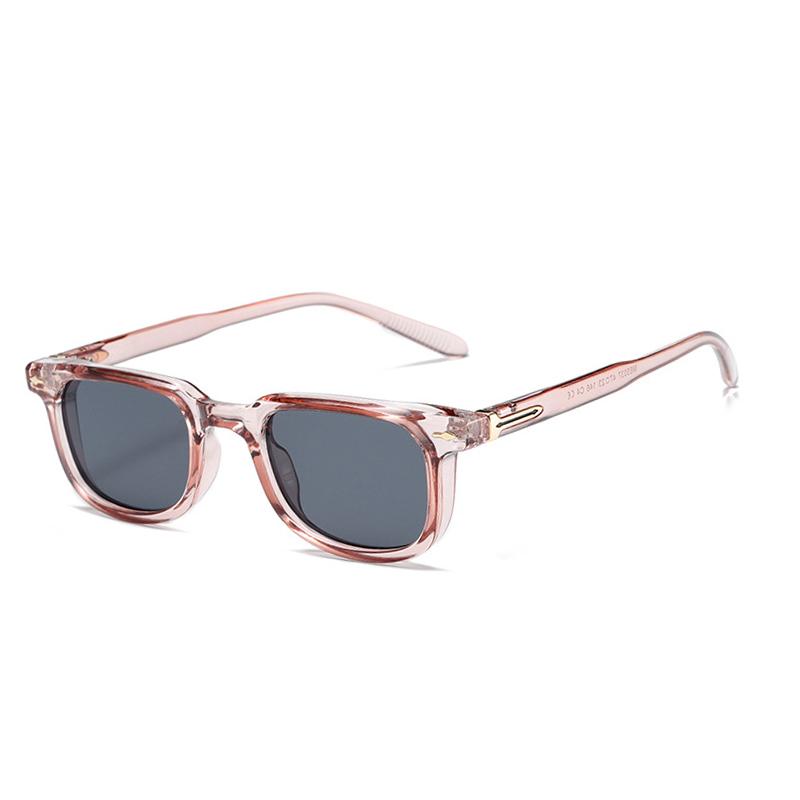 SO&EI Mode Quadratisch Damen Luxus Sonnenbrille Vintage Nieten Herren Blau Grün Tönungen UV400 Trendige Sonnenbrillen
