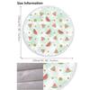 AuroraX Outdoor Round Printed Beach Blanket, Boho Tassels, Sandproof & Quick-Drying (60