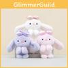Adorable Plush Bunny Keychain Doll Soft Toy With Bow Accessories In Pink And Purple