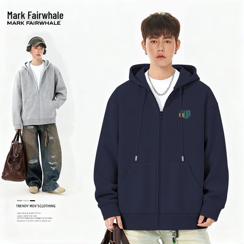 

Mark Fairwhale Men s Casual Hooded Sweatshirt with Green Heart Logo M