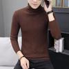 Herren Pullover Herbst/Winter 2024 Hoher Kragen Unifarben Lässig Gestrickt
